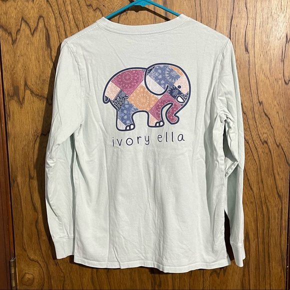 Ivory Ella l/s tee. Light green. Sz small. - Picture 1 of 2